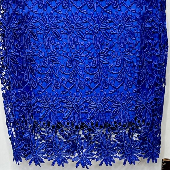 RUBBER DUCKY LULU'S SEXY "SUITE LIFE" ROYAL BLUE LACE BACKLESS DRESS SIZE MEDIUM - Picture 8 of 14